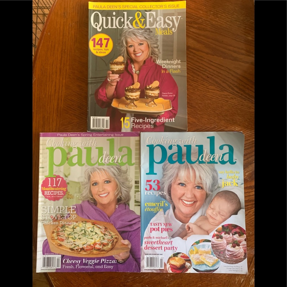Three Back Issues of Cooking With Paula Deen Including A Collector’s Iss